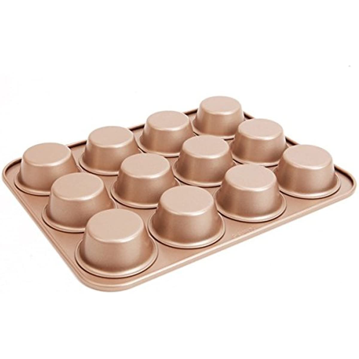 CANDeal Molde Para Muffins Antiadherente Para Hornear, Molde Para Cupcakes Grande De 12 Cavidades, Revestimiento Antiadherente Fácil De Desmoldar Apto Para Alimentos, Bandeja Para Muffins Diseñada