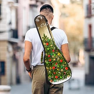 Housse pour ukulélé avec motif sapin de Noël et flocons de neige pour ukulélé soprano ténor concert 68,4 cm Épaisseur 10… - Les Beatles, Paul McCartney, John Lennon, RIngo Starr, George Harrison Housse pour ukulélé avec motif sapin de Noël et flocons de neige pour ukulélé soprano ténor concert 68,4 cm Épaisseur 10… – Image 5