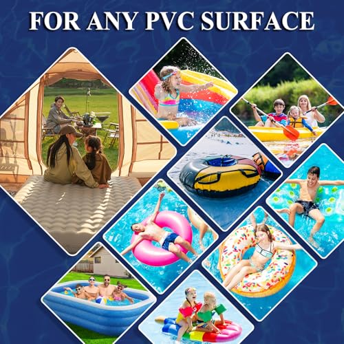 Quadence Heavy Duty Vinyl Repair Kit for Air Mattress, Waterproof Air Mattress Patch Kit Inflatable Repair Kit for PVC Boats, Raft, Kayak, Swimming Ring, Inflatable Toys, Vinyl Glue for Boats (80 ML) - image 6