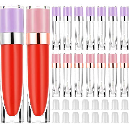 16 Pieces Empty Lip Gloss Tube 6.4 ml Plastic Lipstick Tubes Containers Refillable Lip Balm Container Reusable Dispenser Bottle for Lipstick Sample DIY Cosmetic Makeup Travel Accessory
