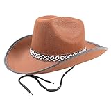 Adults cowboy hat with decorative band and toggle fasten Perfect for wild west cowboy/ cowgirl fancy dress