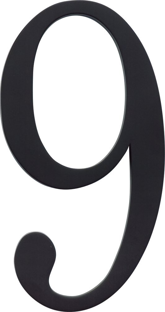 Atlas Homewares TRN9-BL 6-Inch The Traditionalist House Number-9, Matte Black
