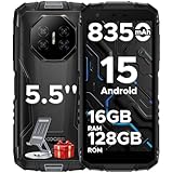 DOOGEE Fire 3 Pro Rugged Smartphone 2025,16GB+128GB, 5.5" HD+ Telefono Indistruttibile Android 15, 8350mAh/18W Cellulare, UNISOC T7200 Octa Core Telefono,16MP+8MP, 4G Dual SIM/Widevine L1/Face ID/NFC