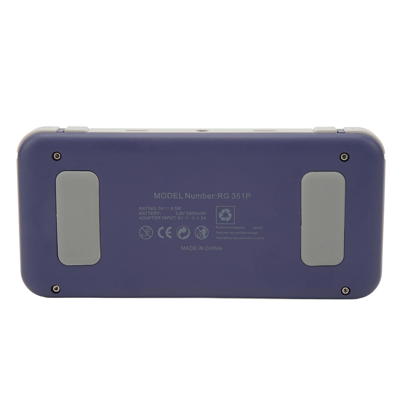 Cryfokt Retro-Handspielkonsole, RK3326 Quad Core Tragbare Spielkonsole, Handspielmaschine mit 3,5-Zoll-IPS-Bildschirm, 3500-mAh-Akku für N64 CPS1 CPS2 FBA (Purple)