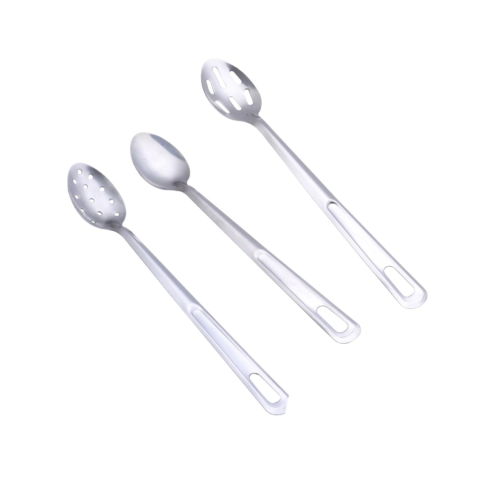 Kalttoy 3 Stainless Steels Kitchen Slotted Spoons Ergonomic Handle Set Dishwasher Safe Utensils for Cooking Baking and Serving Cooking Utensils