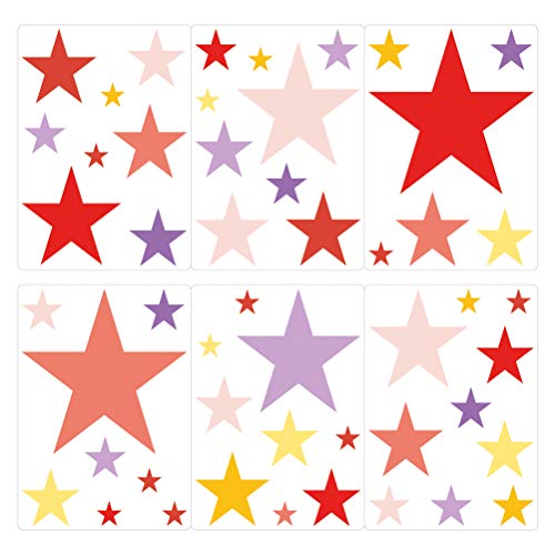 dekodino® Pegatina de pared estrellas azafrán set de decoración