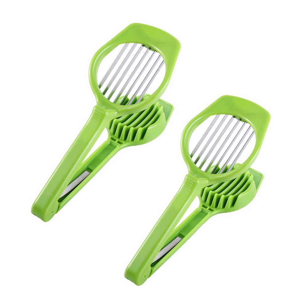 2pcs Stainless Steel Egg Slicer Fruit Cutter,Handheld Mushroom Kiwi Divider Egg Split Device,Strawberry Cheese Cutter Multifunction Slicing Mould