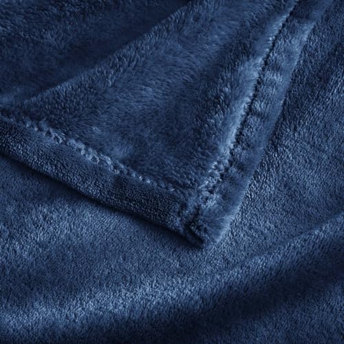 Image of BEDELITE Big Fleece Blanket - 120 inch x 120 inch (10' x 10'), Super Soft Fluffy Fuzzy Oversized King Blanket for Bed, Couch, Sofa, Camping, Fits Whole Family, Navy Blue