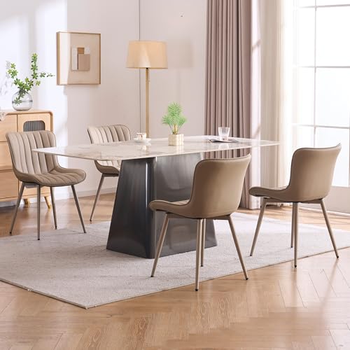 zaki dining chair - beige & oak