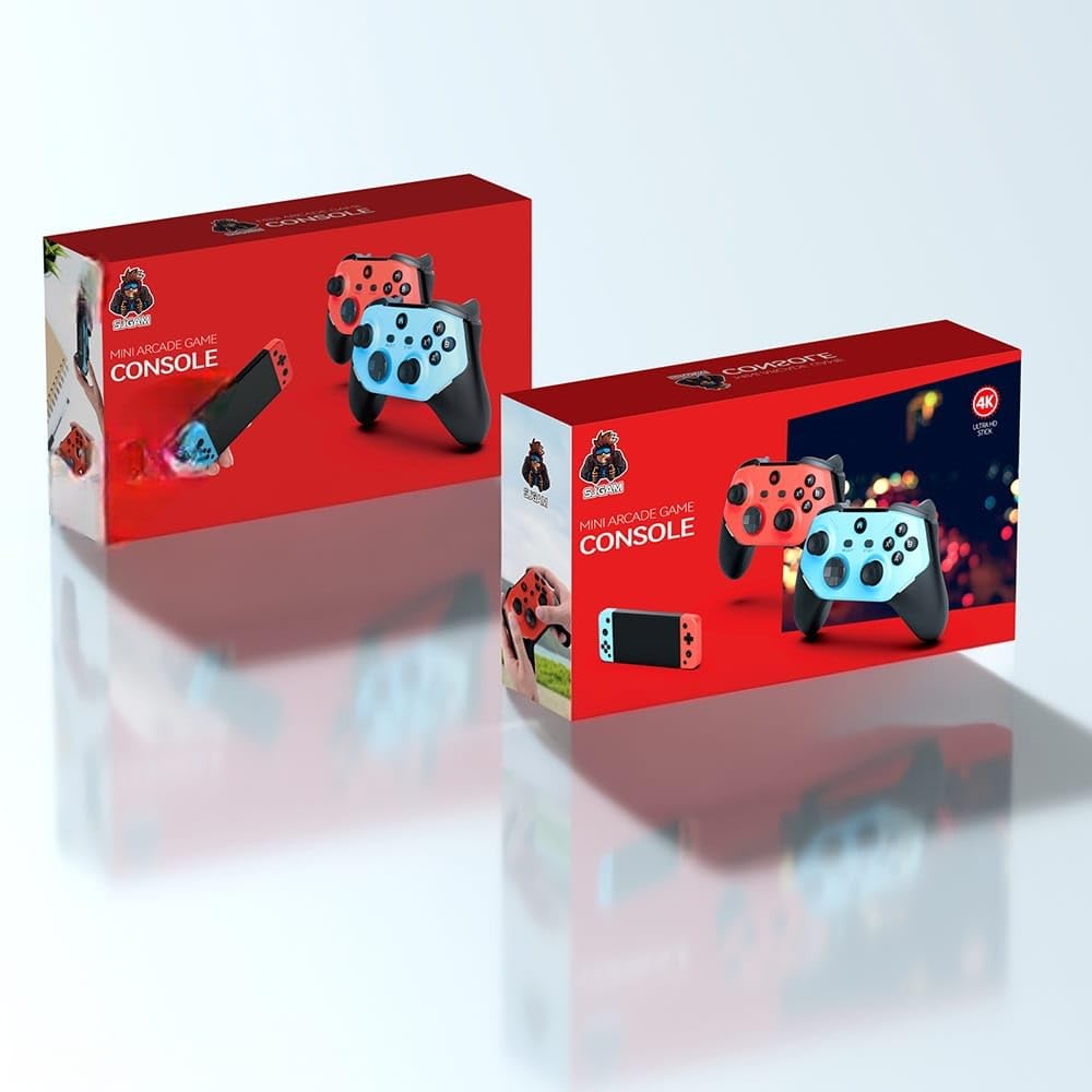 M66 Wireless Video Game Console-Plug & Play 4K HD Output with 35 Emulators & 20,000+ Games-Game Stick for TV/Projector-Exclusive Special Edition-Dual Controllers Included (64gb) 3