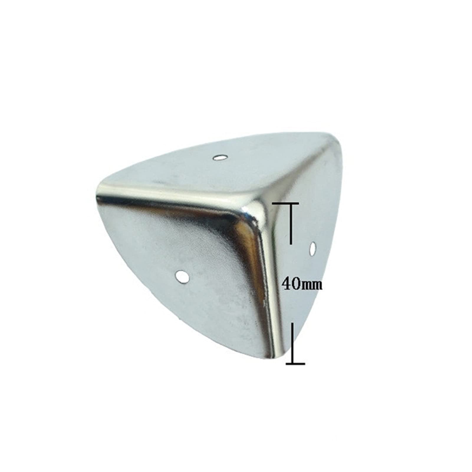 Staffa angolare, staffa resistente, 8 pezzi/confezione da 40 mm, scatola in alluminio per cosmetici, valigia, angolo in ferro, portafoglio in argento cromato