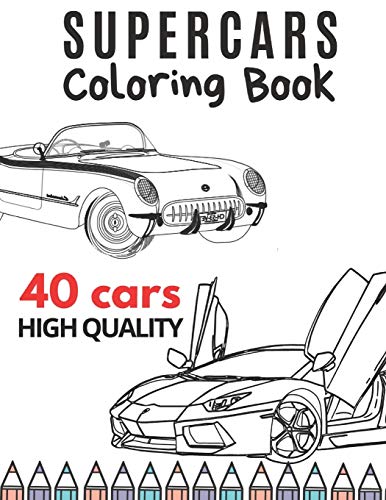 Supercars Coloring Book 40 Cars High Quality: Collection of Luxury Cars image 3