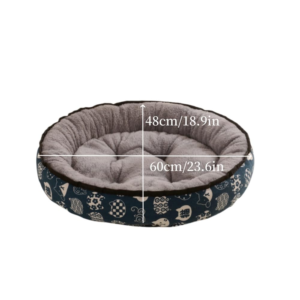 سرير كبير للقطط والكلاب، سرير بيضاوي الشكل داخلي للقطط والجراء مع قاعدة مضادة للانزلاق، سرير للقطط والقطط دافئ ومريح للحيوانات الاليفة، عش القطط، وسادة قبة، سرير للحيوانات الاليفة قابل للغسل