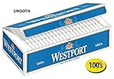 Westport 100's Filter Cigarette Tubes Smooth Blue 10 Cartons