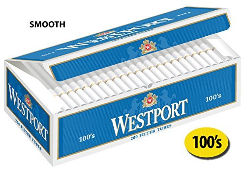 Westport 100's Filter Cigarette Tubes Smooth Blue 10 Cartons