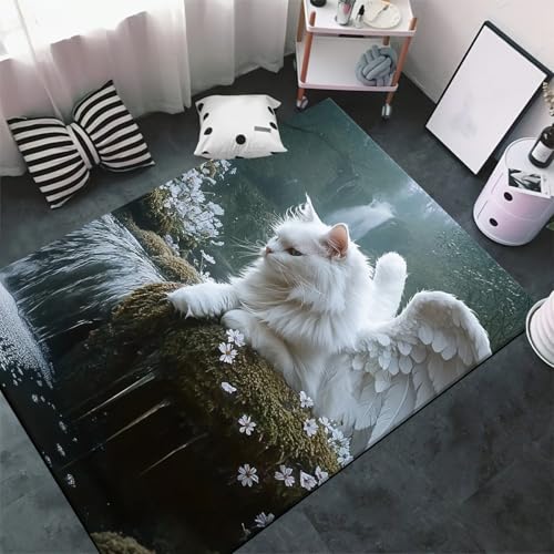 Paillasson de décoration intérieure chat en impression 3D géant - 5