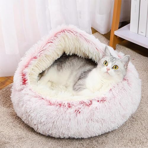 SHJOEE Letto soffice per Cani a Forma di Conchiglia Cuccia per Gatti da 60 cm Calmante Soffice Peluche Letto per Animali Domestici Divano per Lettino Gatto Cesto per Gatto e Cane