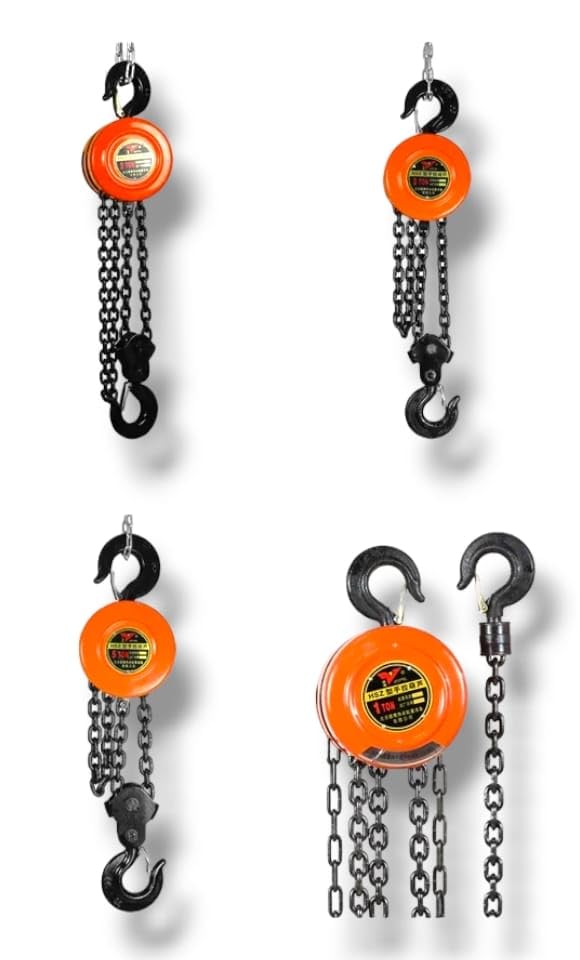 Paranco Manuale A Catena 2 Tonnellate - Argano Sollevatore 3m Con Gancio Girevole - Foto 9