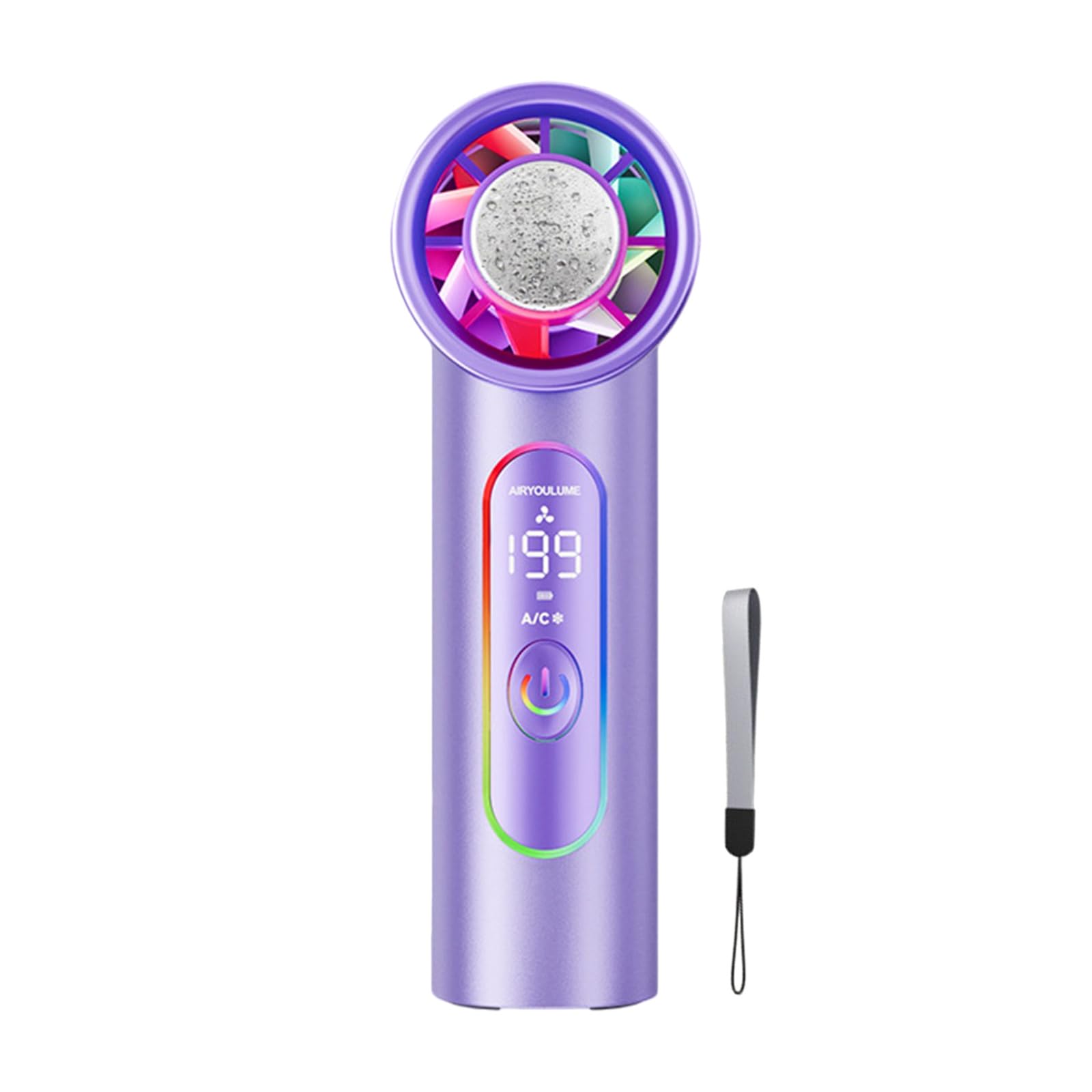 FGJsfhrDTU Portable Fan, Fast Speed Portable Powerful Cooling with 3000mAh Battery and Quiet Operations(Purple)