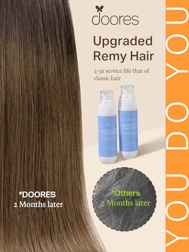 Image of DOORES Sew In Hair Extensions, 20 Inch 100g Chocolate Dip Color Melt, Real Weft Hair Extensions for Women