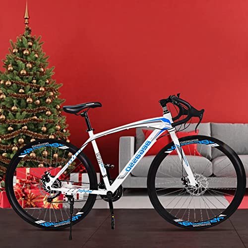 26 Inch Steel Road Bike For Adult Men & Women, 700C Wheel Racing Bikes Adults Mens Womens, 21-Speed Full Suspension Specializeds Race Bicycle &Cruiser, Inch, White, One Size (Lppp7Uk4Fwn) #TOP3