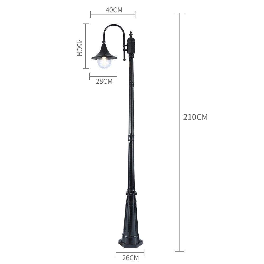 Creative Amen Clear Acrylic High Pole Street Lamp IP55 Waterproof Outdoor Aluminum Bollard Column Light Outside Courtyards Park Exterior Lawn Stigma Pillar Lante,Onecolor-260cm (Onecolor 210cm)