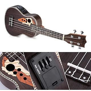Ukulele Ukulele Spruce 21″ Ukulele15 Fret 4 Strings Guitar Mini with Built-in EQ Pickup Stringed Musical Instrument Guitar (Color : Brown Size : 21 inches) (Chocolate 21 inches) - Les Beatles, Paul McCartney, John Lennon, RIngo Starr, George Harrison Ukulele Ukulele Spruce 21" Ukulele15 Fret 4 Strings Guitar Mini with Built-in EQ Pickup Stringed Musical Instrument Guitar (Color : Brown Size : 21 inches) (Chocolate 21 inches) – Image 2