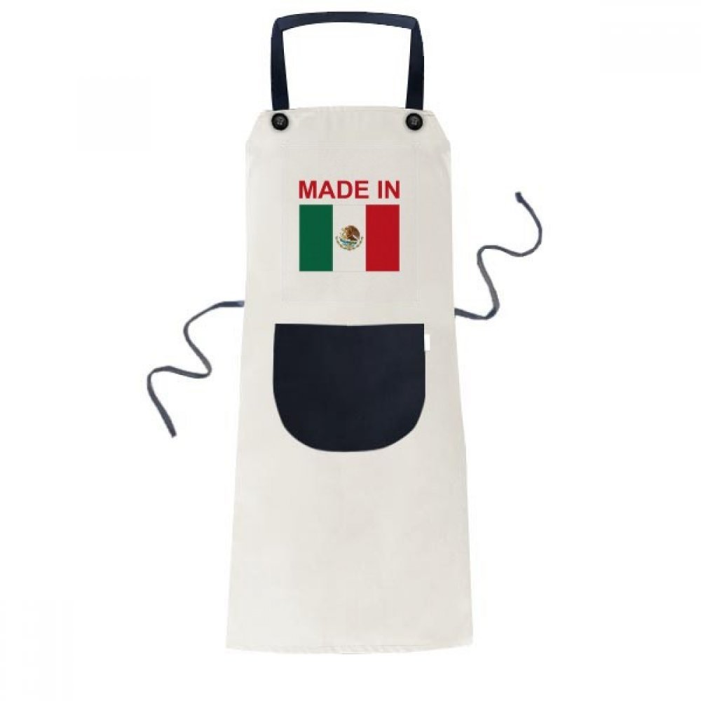 Tablier Mexique noir à poche frontale pour cuisiner sans taches