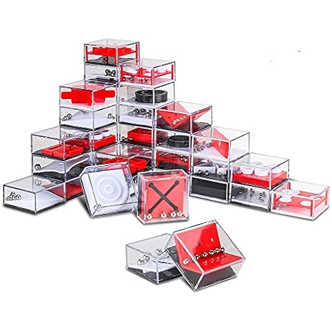 Furado 24 Stück Geduldsspiele, Mini Denkspiel Knobelspiel Mitgebsel Kindergeburtstag Geduldsspiel Kinder Geschicklichkeitsspiel für Kinder und Erwachsene,Geschenk für Weihnachten,Stress ablassen Cover