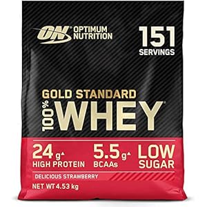 Optimum Nutrition 100% Whey Gold Standard, 10 lbs (Delicious Strawberry)