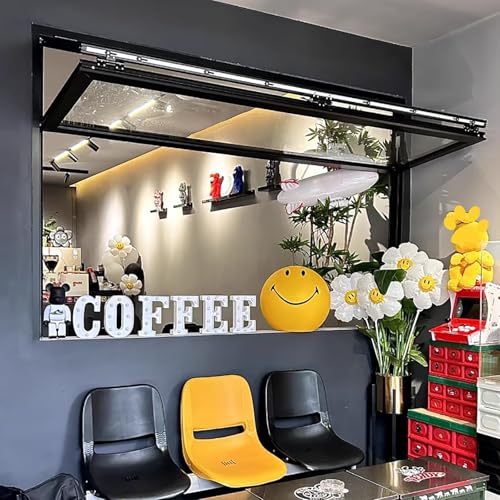 Ventanas comerciales plegables con vidrio templado para puestos de comida 2