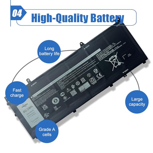 Image of VG661 80.5Wh Laptop Battery Replace for Dell Alienware X14 R1 / X14 R2 Series 0GD3C9 GD3C9 0V4N84 V4N84 6709mAh 11.55V