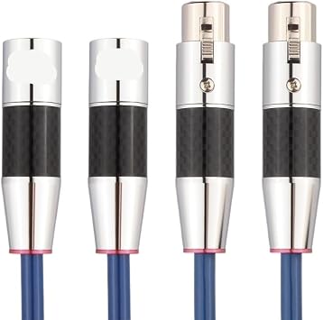 HiFi XLR Cable Nickel Plated Connector OCC OFC Pure Copper XLR Male to Female Audio CablePair,10m