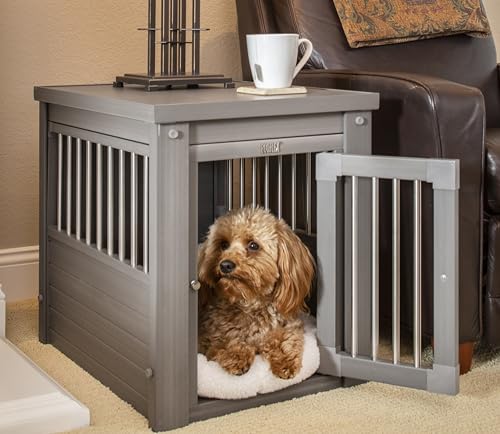 New Age Pet ecoFLEX Pet Crate/End Table, Small, Grey, Model:EHHC405S - Image 6