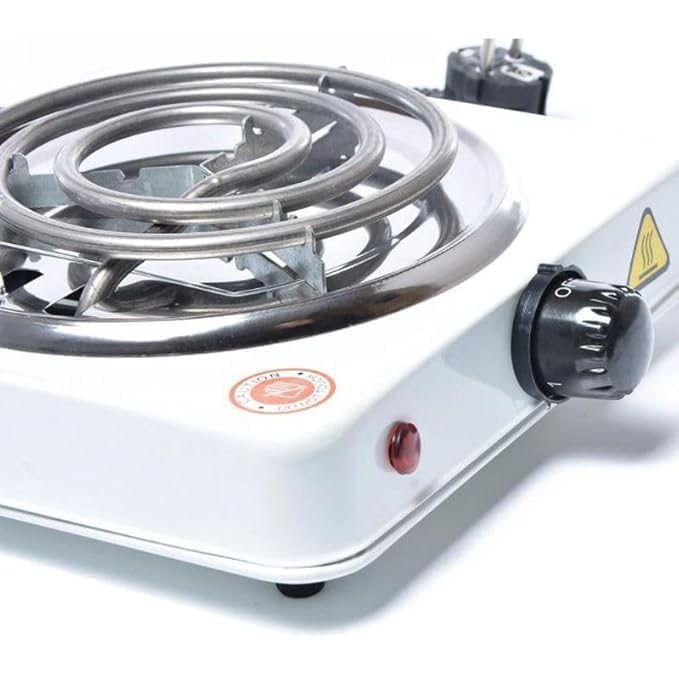 Image of 500W Electric Charcoal Burner Hot Plate| Coal Lighter Sigdi |Portable BBQ Coal Starter| Coffee & Tea Heater| Radiant Chulha for Cooking with Metal Utensils| Gas Stove with 1.5m Wire