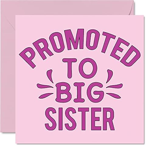 New Baby Card Unisex - Promoted To Big Sister Cover