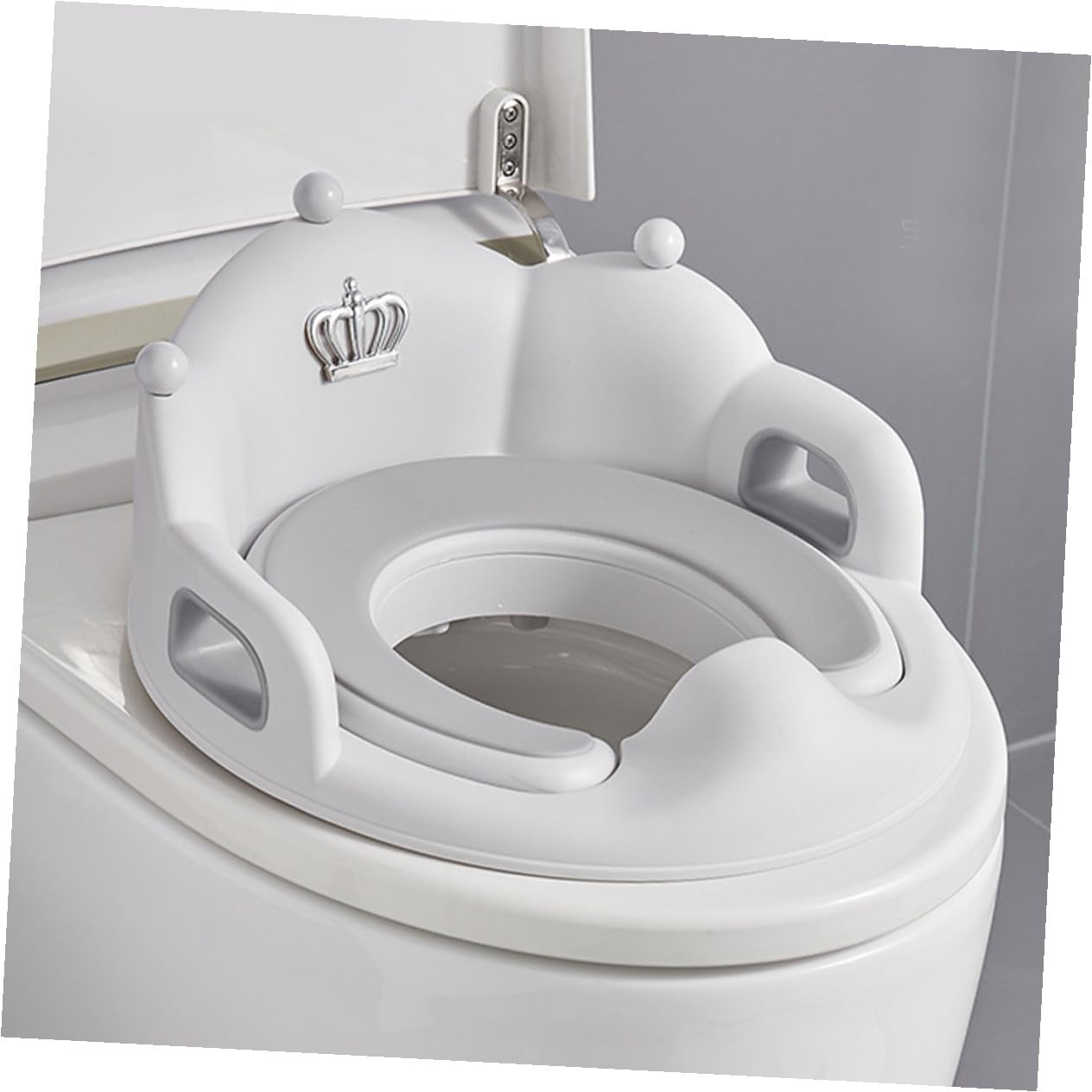Asiento De Inodoro Para Niños Pequeños Antideslizante Gris Grande Cojín Cómodo Entrenamiento Para Ir Al Baño Casa Unisex Desmontable