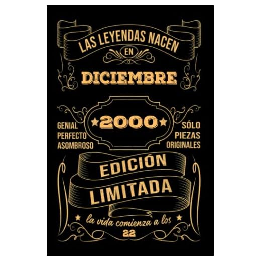 Cumpleaños Vintage Leyendas Nacen en Diciembre 2000: Regalo de 22 cumpleaños para mujeres y hombres, regalo de 22 cumpleaños para él/ella, Cuaderno Diario | regalos de Diciembre