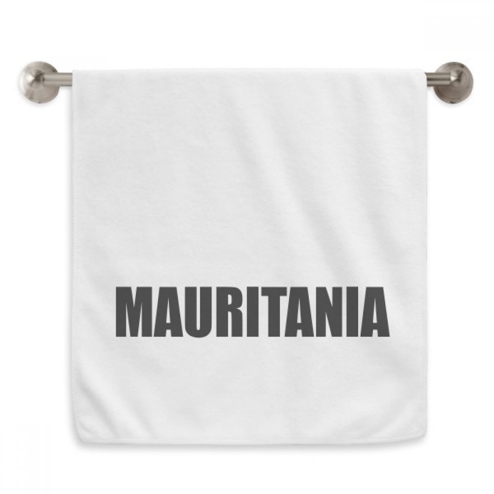 Serviette de toilette Mauritanie blanche débarbouillette coton 13x29 pouces imprimée