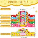 Yunsailing 36 Pcs Happy Birthday Crowns for Kids Paper Birthday Hat Crowns for Classroom Gifts Kids' Party(Colorful) - Image 2