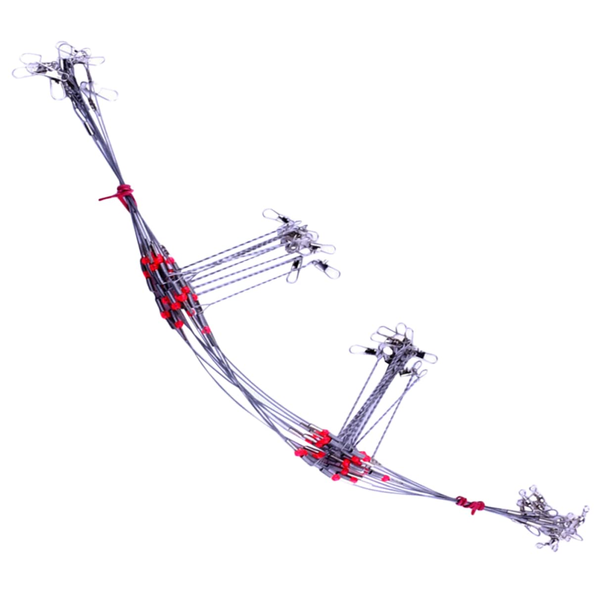 BRIGHTFUFU Fishing Gear Saltwater Tackle 10pcs Stainless Steel Snap Swivels Leaders for Fishing Lines