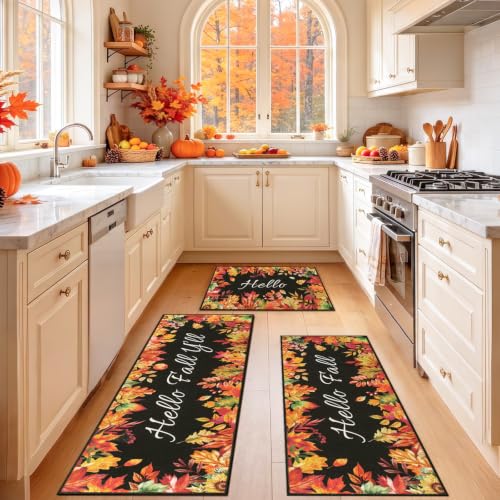 3-Piece Pauwer Fall Harvest Kitchen Rug Set (20"x32"/20"x47"/20"x59") - image 7