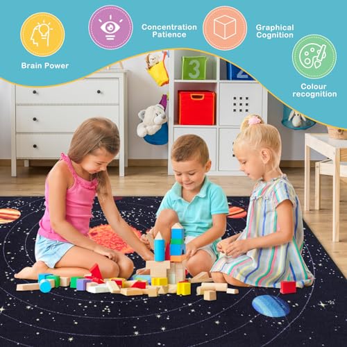 Tapete Decorativo Infantil Outer Space 150x200 cm miniatura 5