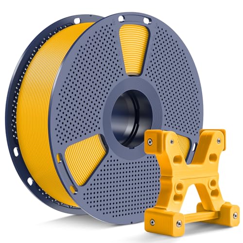 PETG Filament 1.75mm - 1kg(2.2lbs) SUNLU PETG 3D Printer Filament, Reusable Spool Compatible with Bambulab Refill Filament, 1.75mm Dimensional Accuracy +/- 0.02mm, Dark Yellow C-petg-1kg-man