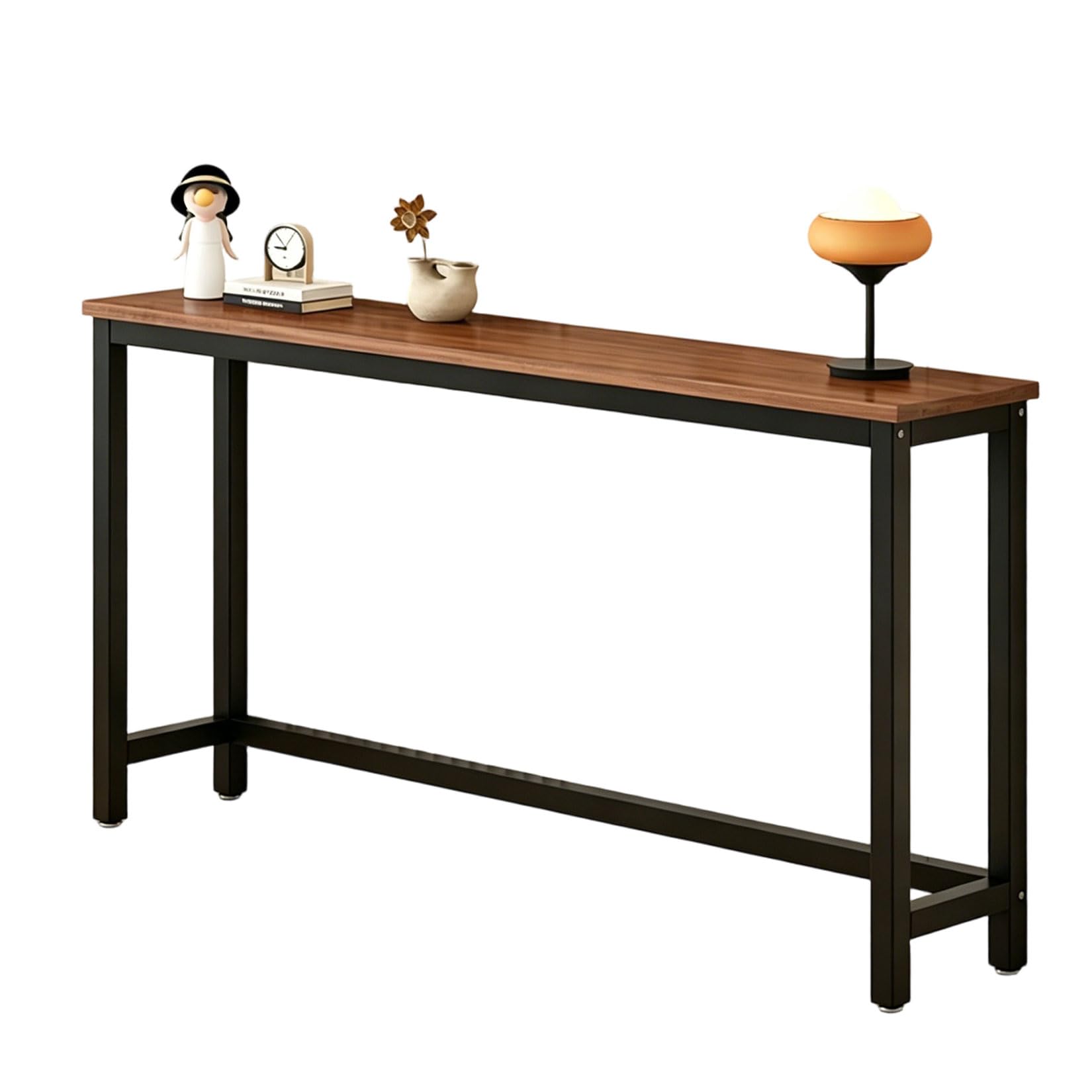 Tavolo Consolle Ingresso 140cm Marrone Mensola Dietro Divano,Tavolo d'ingresso per Corridoio,Consolle Sottile,utilizzabile come scaffale espositivo per il soggiorno,libreria per bambini o comodino