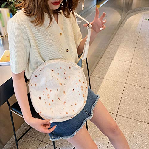 MILIMIEYIK, Fashion Women\'s Canvas Handbags Shoulder Bags Totes Purses Round Pack - Thumbnail 4