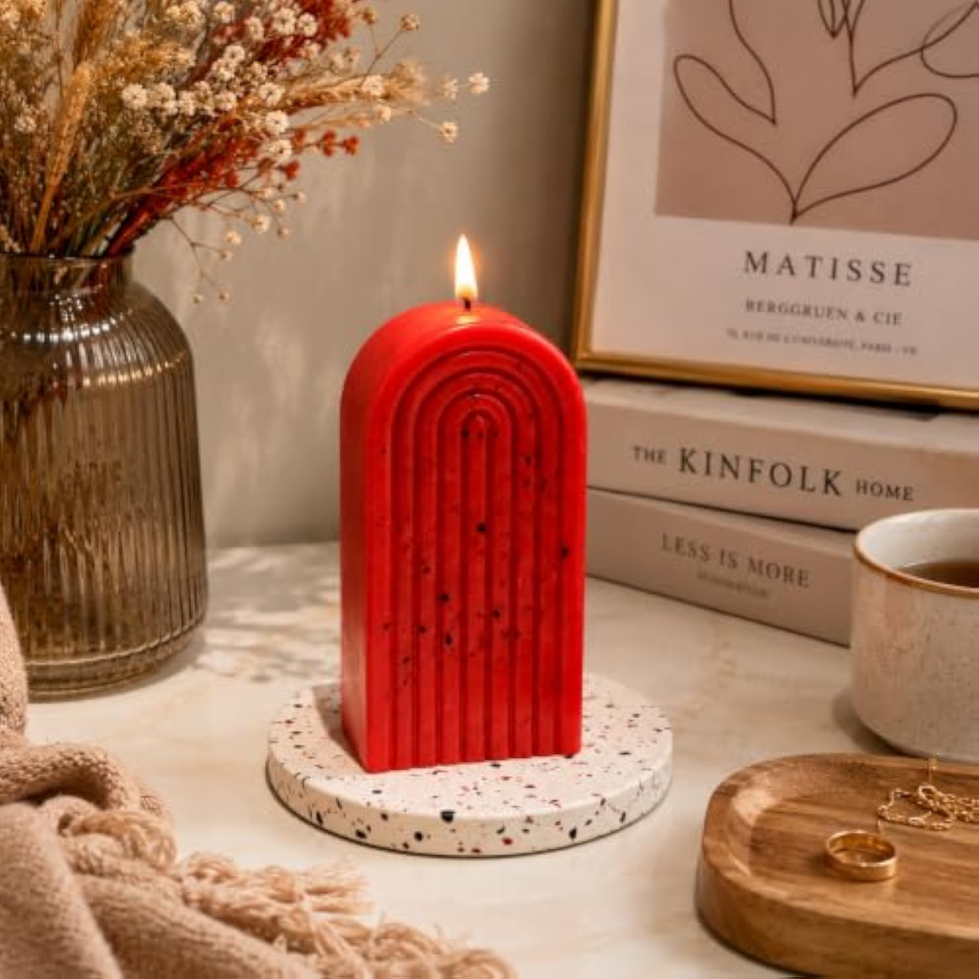 Arch Candle in Red Colour