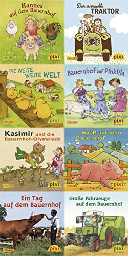 Pixi-8er-Set 208: Pixi besucht den Bauernhof (8x1 Exemplar) (208): Hannes auf dem Bauernhof, Der verrückte Traktor, Die weite, weite Welt, Bauernhof ... Bauernhof, Große Fahrzeuge auf dem Bauernhof