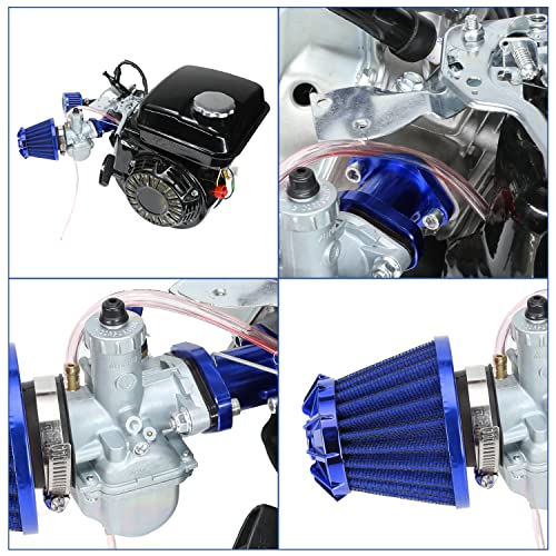 Yoxufa YO-HYQ212-BLUE Vm22 Racing Carburetor Carb Air Filter Kit For Predator 212Cc Coleman Ct200U Ct200U-Ex Bt200X Baja Warrior Mb200 Gx200 196Cc 200Cc Engine Mini Bike Go Kart High Performance Part thumb #1