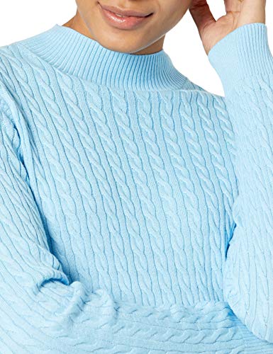 Amazon Essentials Damen Leichter Langarm-Pullover mit Stehkragen und Zopfmuster in klassischer Passform - Image 4